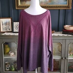 LIVI by Lane Bryant Women’s Purple Ombre Pullover Top 26/28 Plus Size